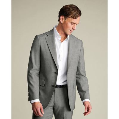 CHARLES TYRWHITT - Áo vest nam Ultimate Performance Sharkskin_SUT0344-GRY