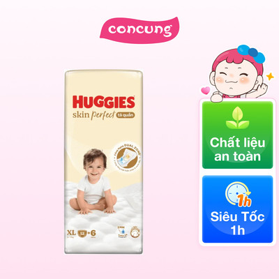 Combo 2 Tã quần Huggies SkinPerfect Pants (XL, 12-17kg, 52+6 miếng)