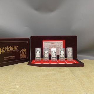 Hộp Gỗ 5 Miếng Trang Sức Bạc Dành Cho Cung Hoàng Đạo Rắn - Quà Tặng Kỷ Niệm Tết Âm Lịch