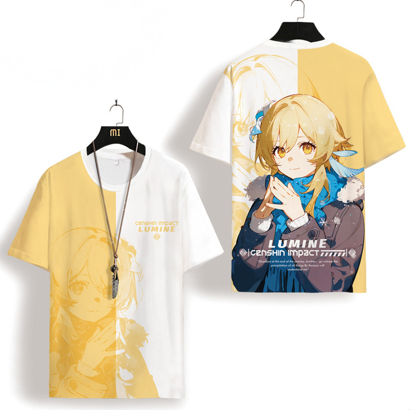 Trò Chơi Nhập Vai Phổ Biến Genshin Tác Động Nahida Áo Thun 3D In Nam Nữ Tay Ngắn Cổ Tròn Áo Thời Tra