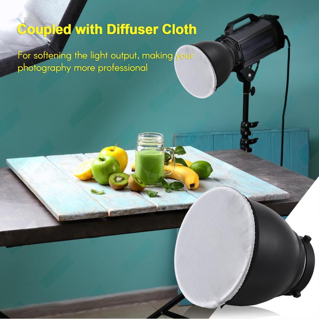 Ssrroo 7 Inch Bowen Mount Beauty Dish Standar Reflector Diffuser Lamp Shade với 60°Lưới tổ ong & tất