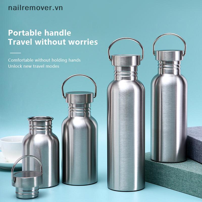 [NR] 350 / 500 / 600 / 750 / 1000ML Bình nước xe đạp bằng thép không gỉ Thể dục Bình nước treo tường