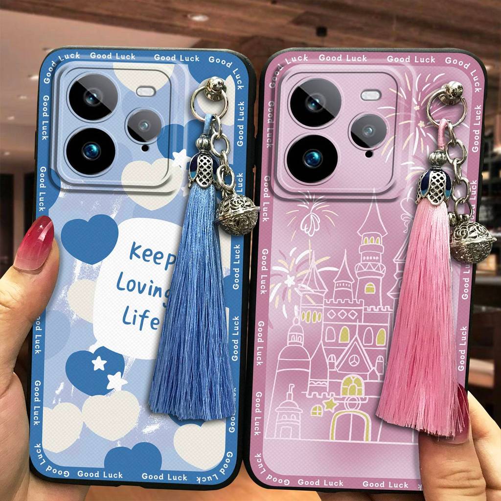 Ốp Điện Thoại Tua Rua Chuông Cho Realme GT7 Pro Vỏ Mềm Graffiti Silicone Bền Chống Va Đập Chống Bụi 