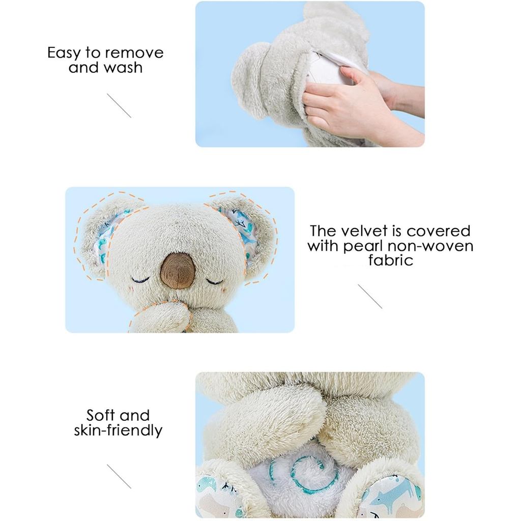 Mới 30cm Lo Âu Giảm Koala Dễ Thương Thở Koala Đồ Chơi Sang Trọng Gấu Koala Với Nhịp Thở Chuyển Động 