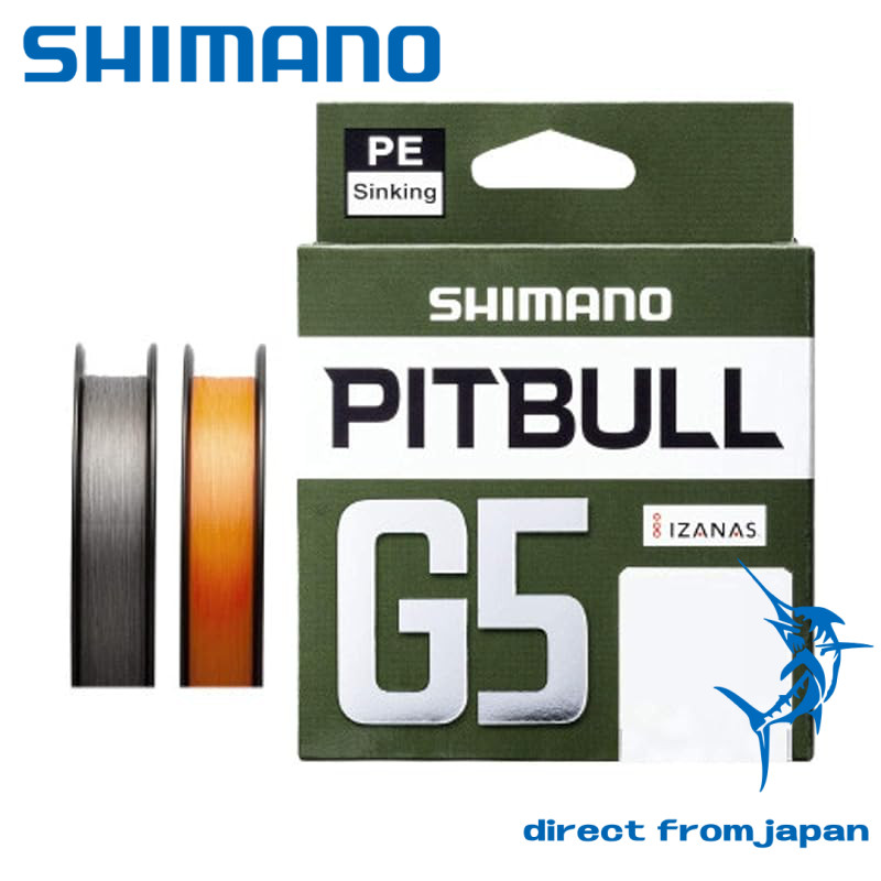 SHIMANO PE Line Pitbull G5 150m LD-M51U Steel Gray, Size 2 - High-Performance Fishing Line for Durab