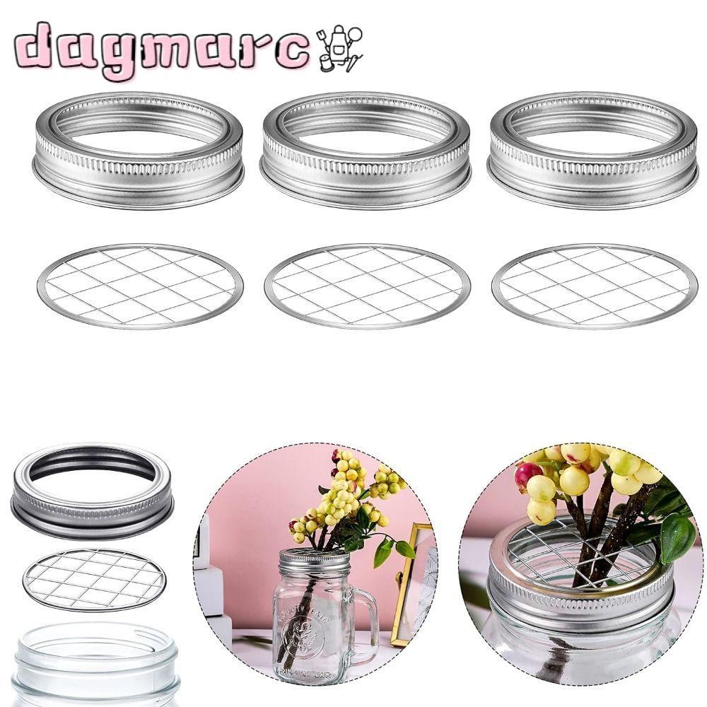 DAGMARC 1 Nắp tổ chức hoa, Chèn lưới Mason với lưới vuông Nắp lọ hoa Mason, Nắp tổ chức tại nhà Tiết
