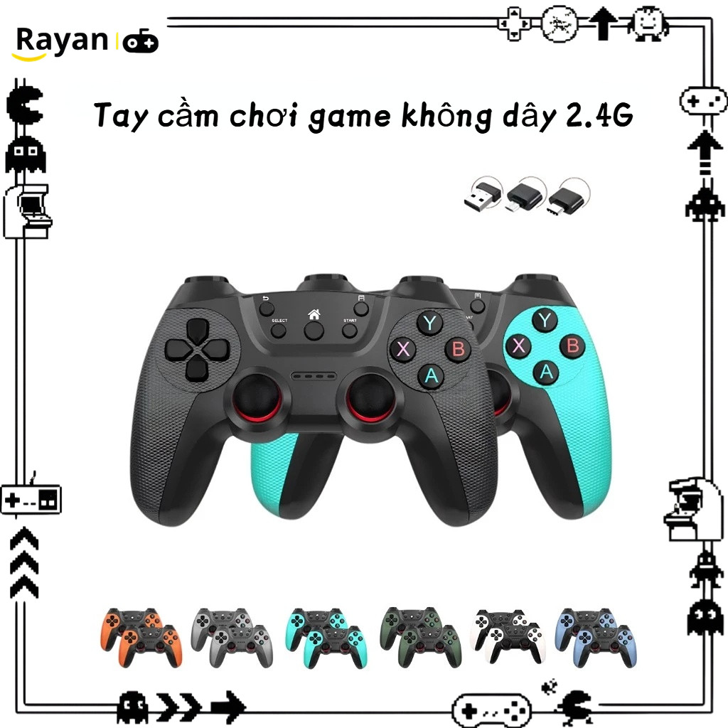 Tay cầm chơi game không dây 2.4G Bộ điều khiển PC Game Stick Cần điều khiển cho Android TV -Rayan