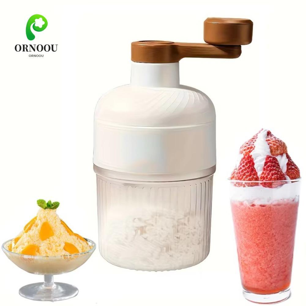 Máy làm đá Mini ORNOOU, Máy nghiền đá thủ công di động, Vận hành bằng tay bền bỉ với khuôn đá viên Máy đá mưa đá nhỏ cho ký túc xá gia đình