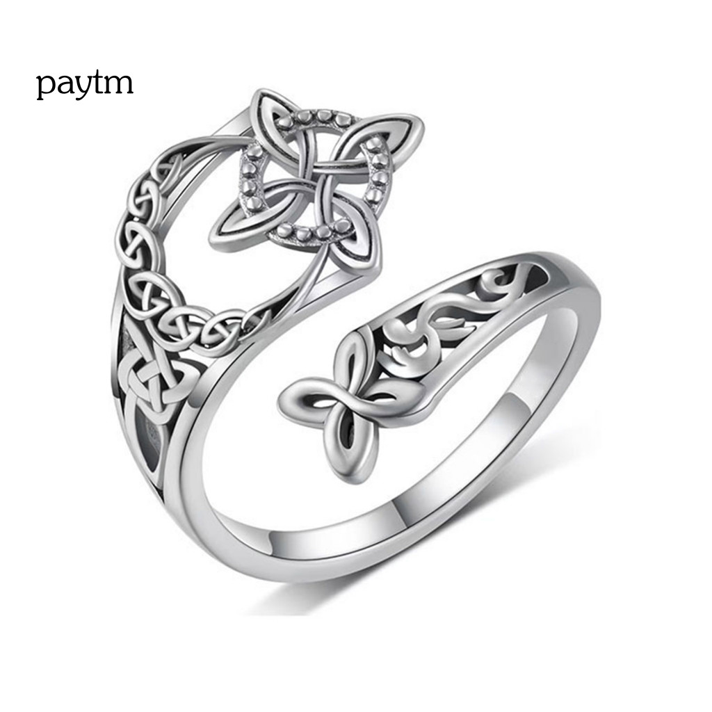 Nhẫn ngón tay cái hợp kim PTM, thiết kế Celt retro Ireland - Có thể điều chỉnh size, món quà trang s