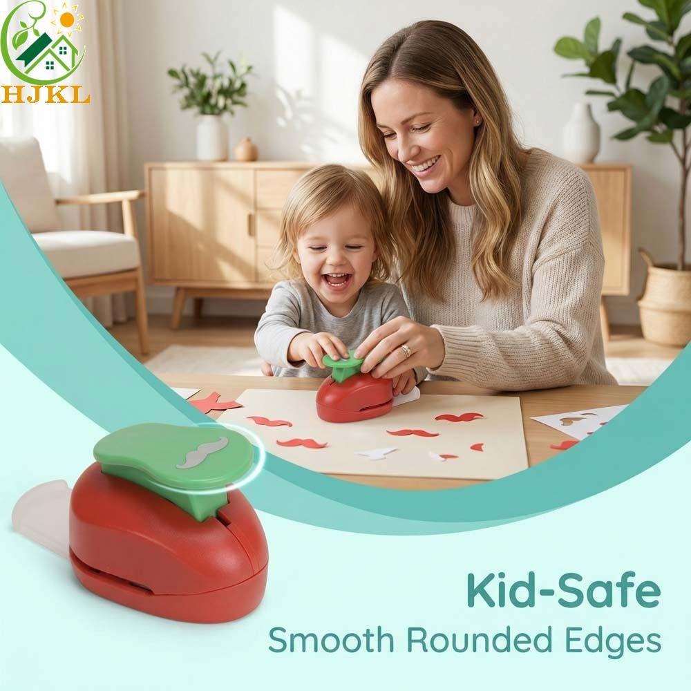 HJKL Stamp Border Punch, Stamp Shape Hole Puncher Butterfly Knot Embossing Machine, Punching Maker T