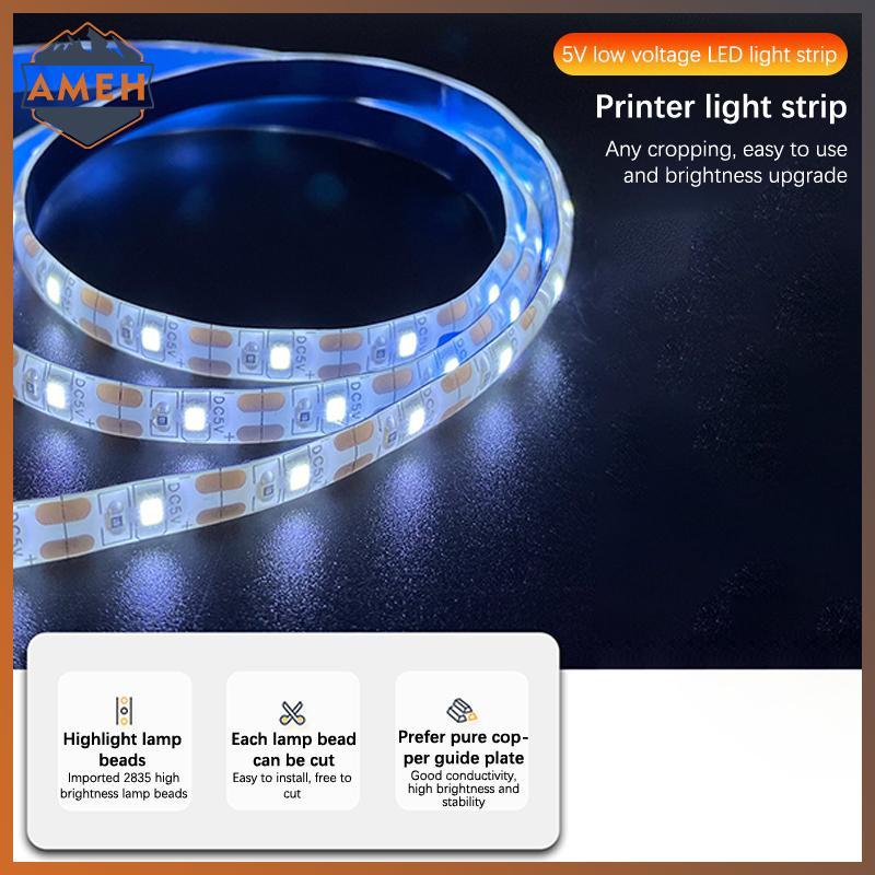 Technicolorepic Cho Bambu Lab Light P1p P1s X1C Dải đèn LED Bộ đèn LED 5V 150cm IP44 Đèn chiếu sáng 