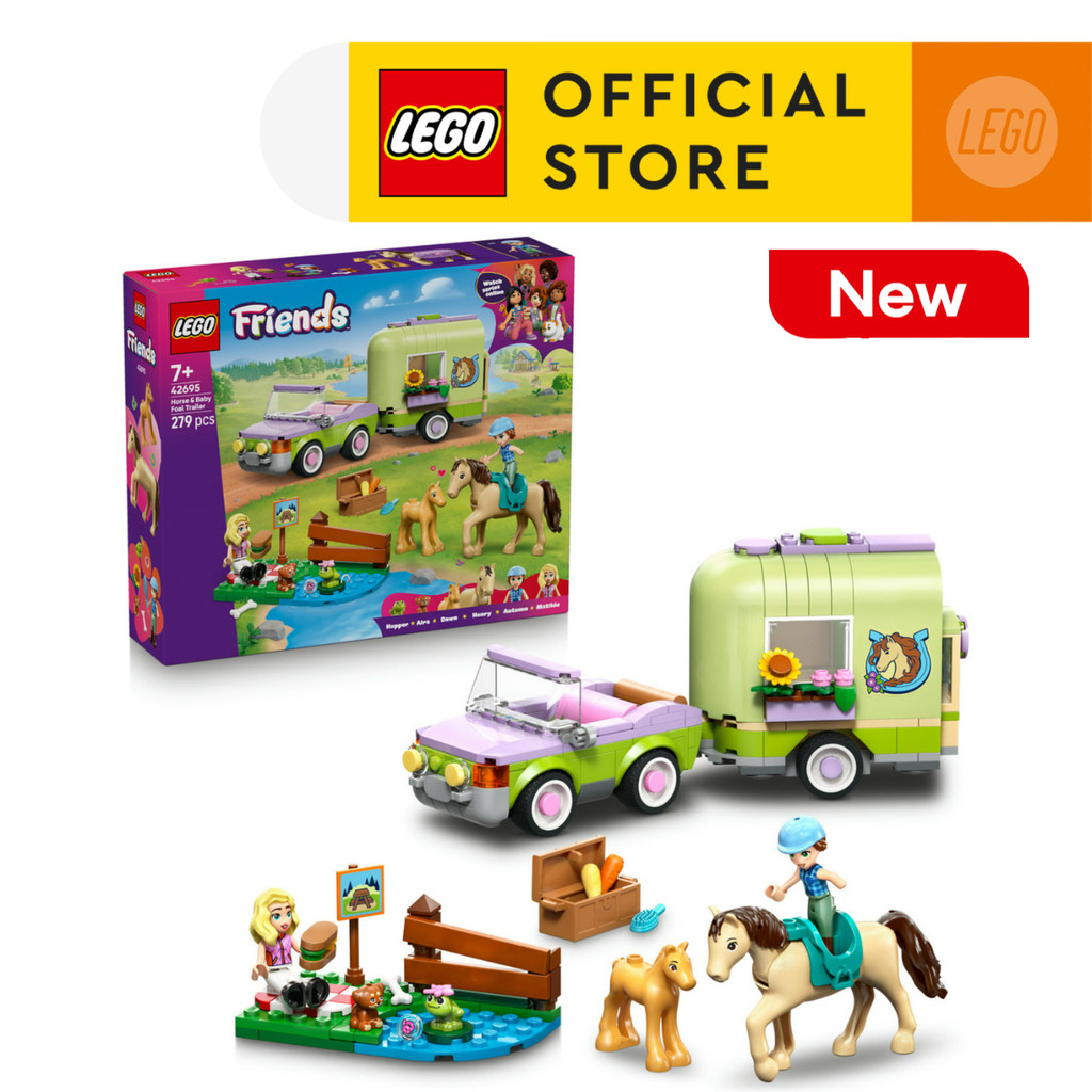 LEGO FRIENDS 42695 (279 chi tiết) Đồ Chơi Lắp Ráp Rơ-Moóc Chở Ngựa Và Ngựa Con