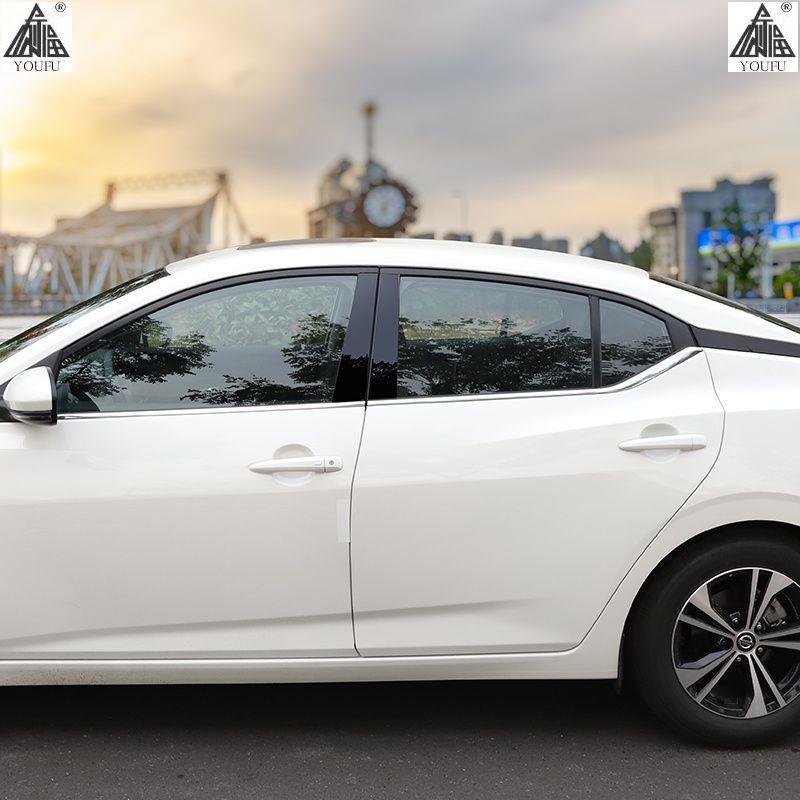 Nissan 20-26 Sentra B18 Sửa Đổi Đặc Biệt Viền Cửa Sổ Trang Trí PC Gương Đen Nissan Cửa Sổ SENTRA