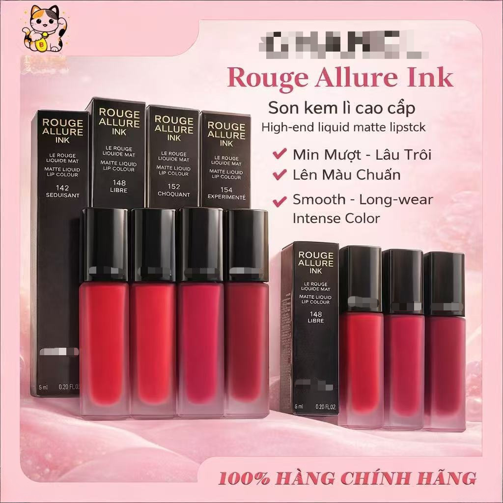【Chính Hãng】Son Kem Lì ℂℍ𝔸ℕ𝔼𝕃 Rouge Allure Ink | Liquid Matte Lip Colour Fullsize/Fullbox