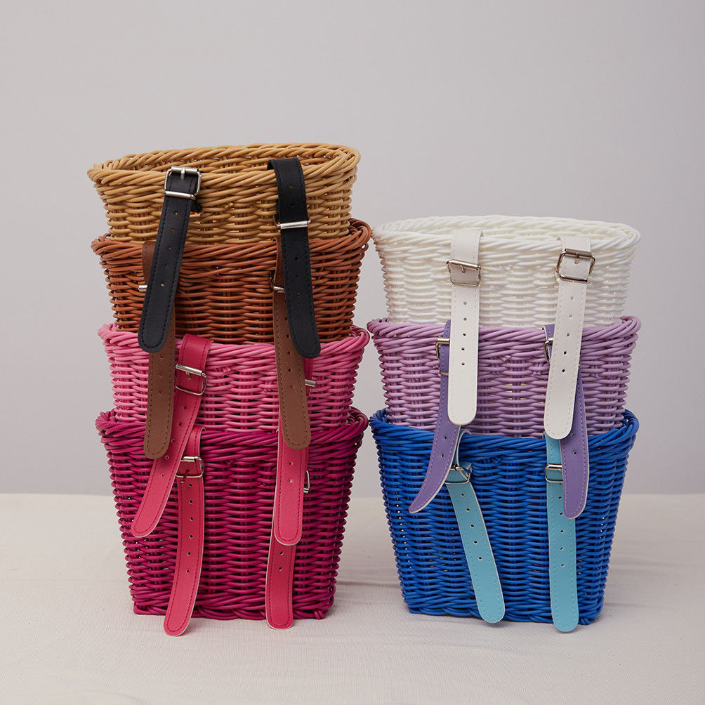 JUA Children's bicycle basket, vintage woven bike basket, front basket, front basket for balance bik