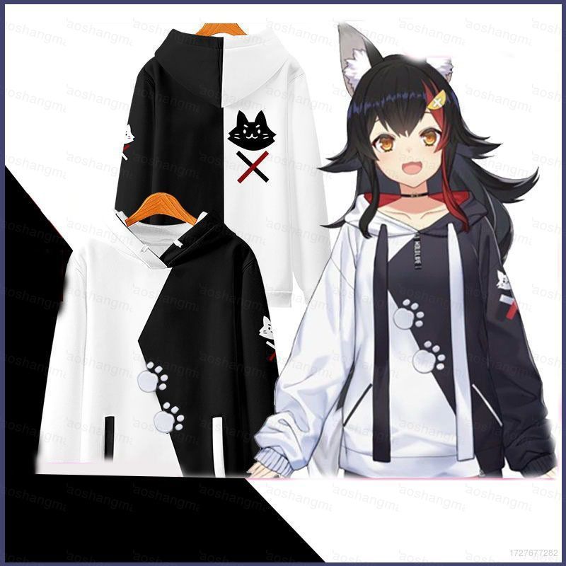 Áo hoodie cosplay Ookami Mio và Ayame - Hoàn hảo cho Halloween