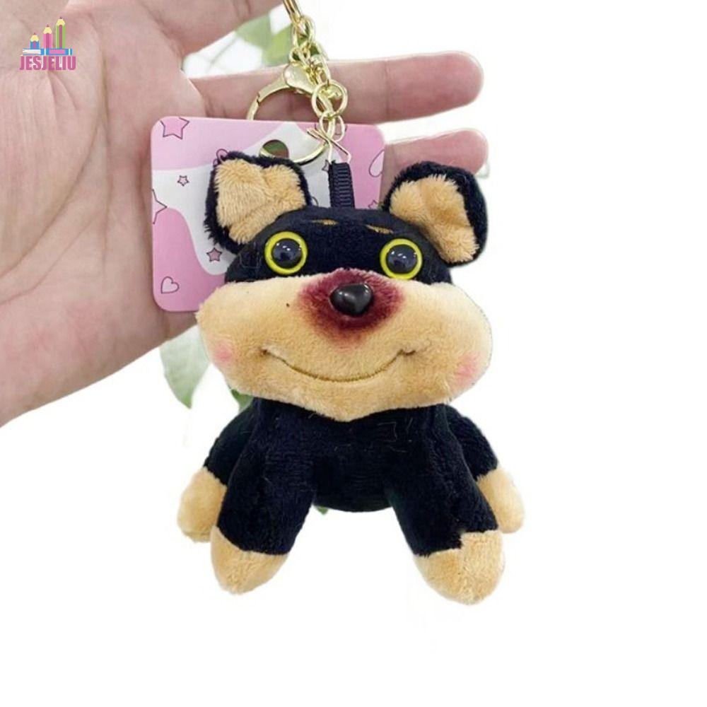 JESJELIU Bee Dog Doll Móc khóa, có mũ hoạt hình Bee Puppy Bag Mặt dây chuyền, 3D Thời trang dễ thươn