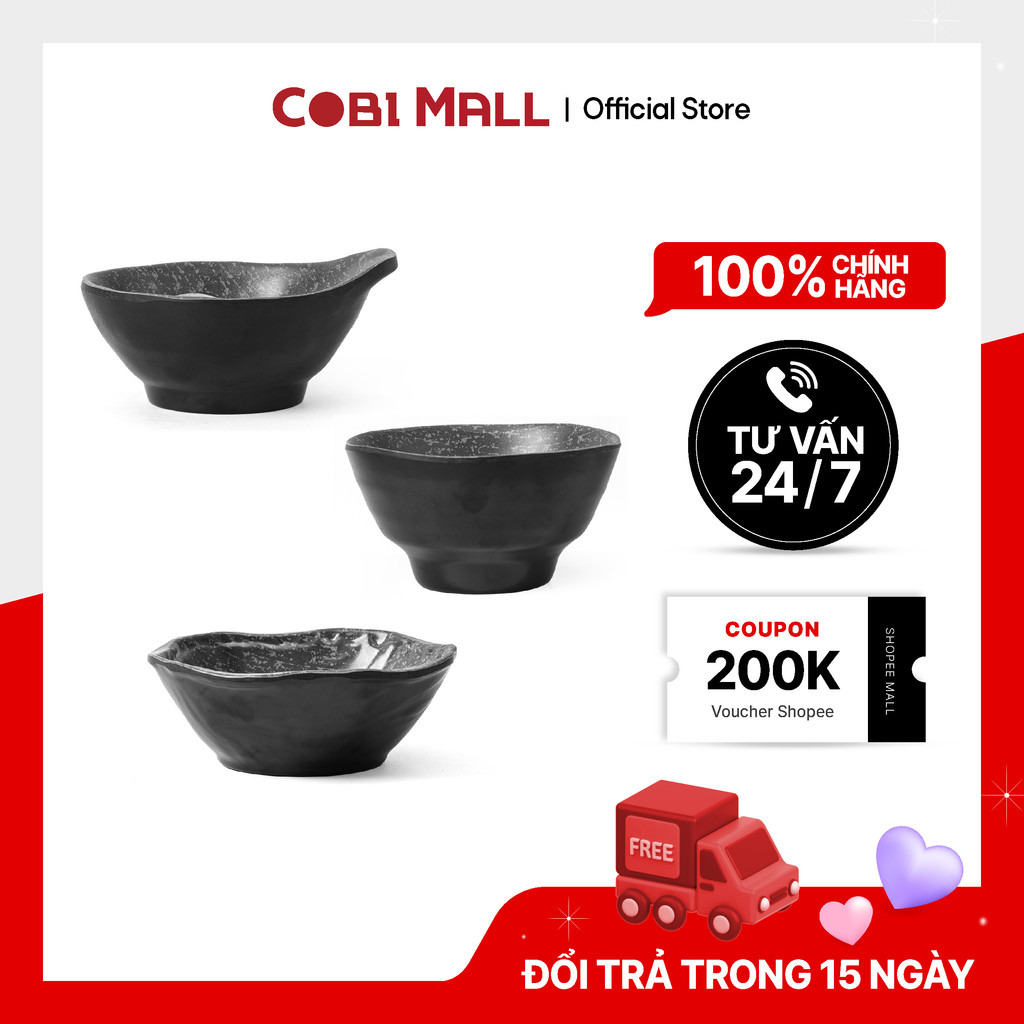 Tô đen Jamie 140*140*71mm - Cobi Home