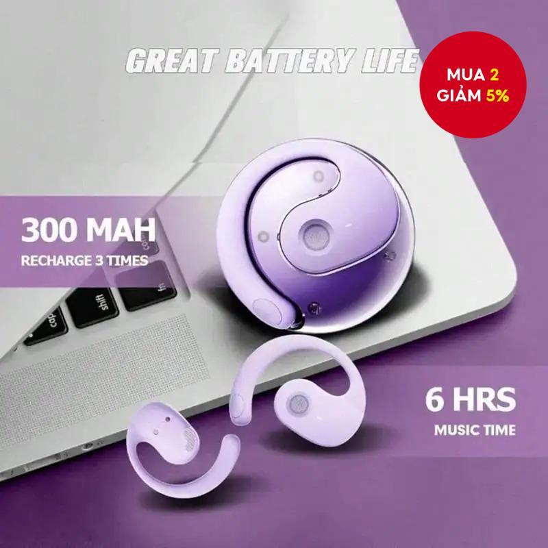 Tai nghe BY01 MỚI Tai nghe nhét tai Tai nghe Bluetooth không dây OWS Open-Ear HiFi Stereo ENC Chống 