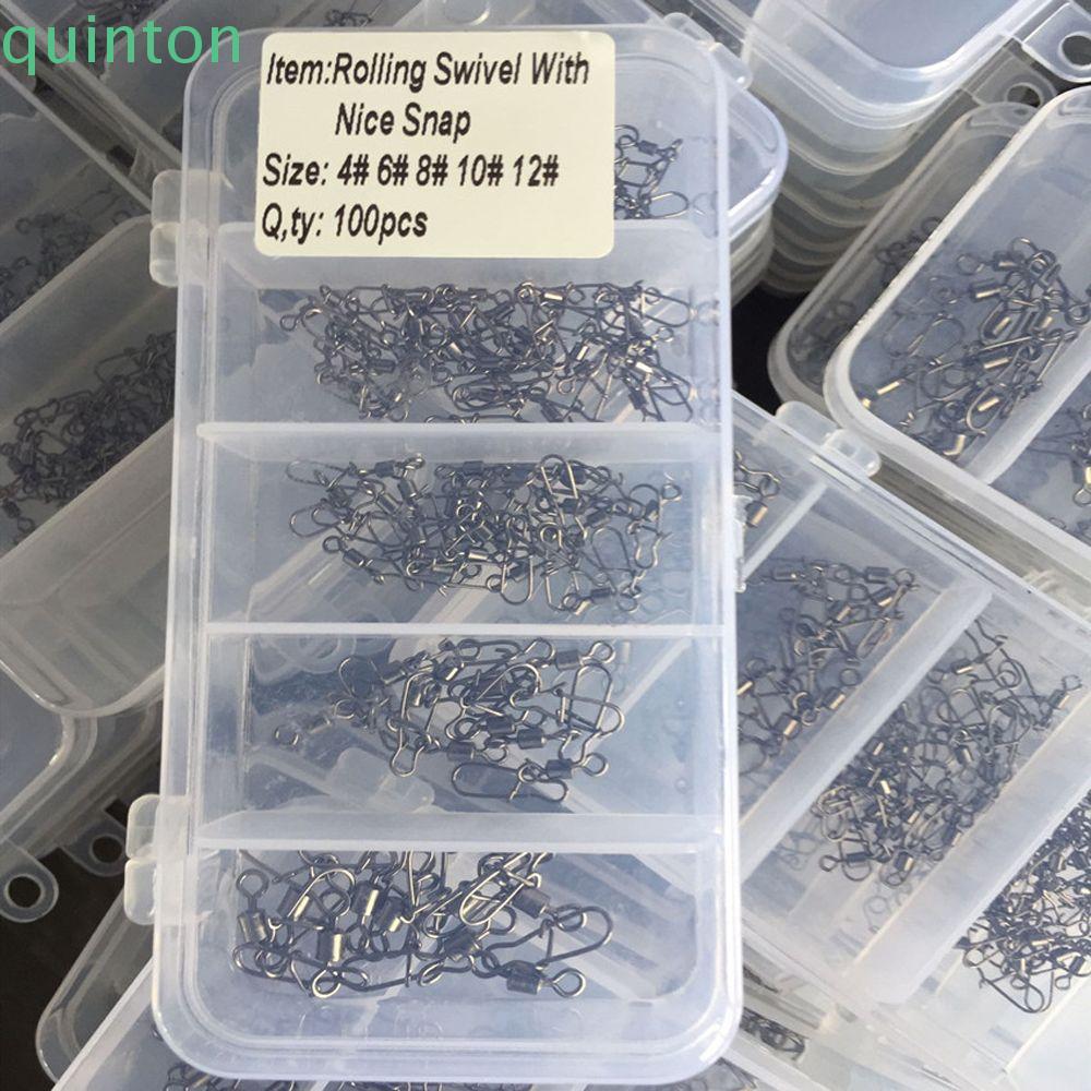 QUINTON Xoay Khóa Liên Động Pin Snap Fishhook Dụ Dụng Cụ Câu Cá Fishhook Pin Snap 4-12 Phụ Kiện Câu 