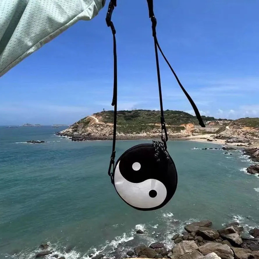 Siêu độc đáoTúi Fx Niche KALIN SHOP Túi đeo vai tròn bằng vải Tai Chi