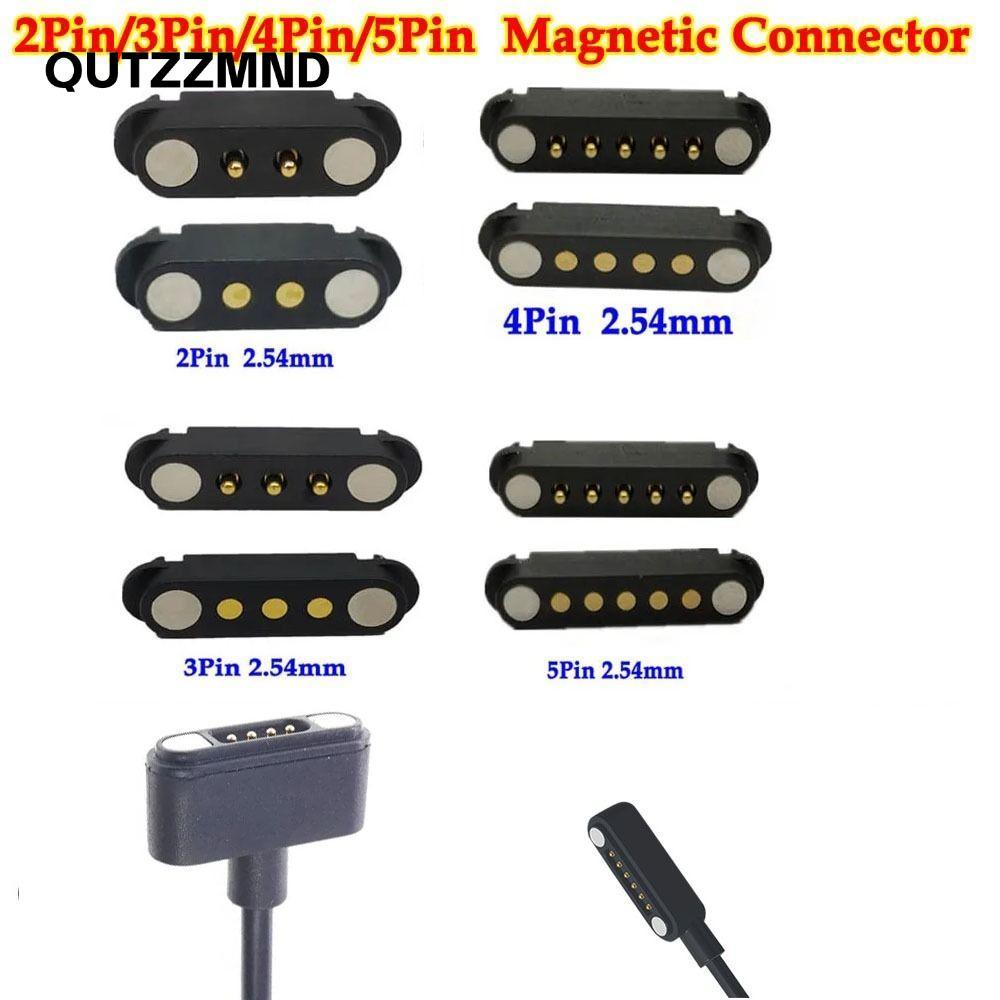 Đầu nối Pin Pogo từ tính QUTZZMND DC, 2Pin 3Pin 4Pin 5Pin Đầu nối từ tính Pogopin dòng điện cao, Kho