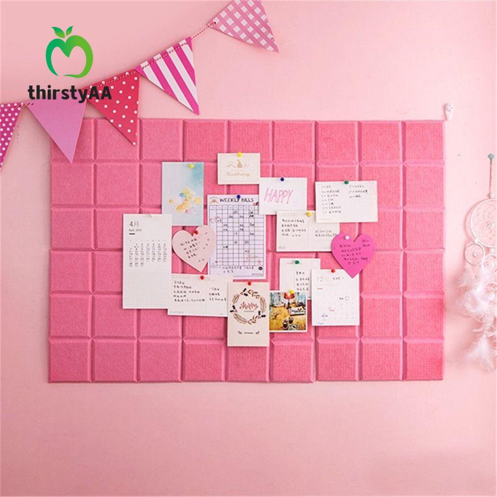 THIRSTYAA Nỉ Ảnh Màu Tường 30x30cm Nút Chai Ban Cho Văn Phòng Tại Nhà Trường Học Dán Thư Tin Nhắn Lư