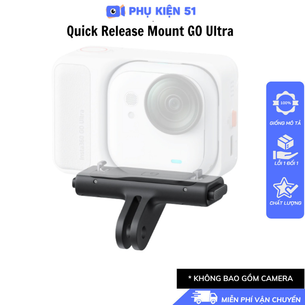 Ngàm nam châm Go Ultra hỗ trợ kết hợp nhiều phụ kiện - Quick Release Mount Insta360 GO Ultra