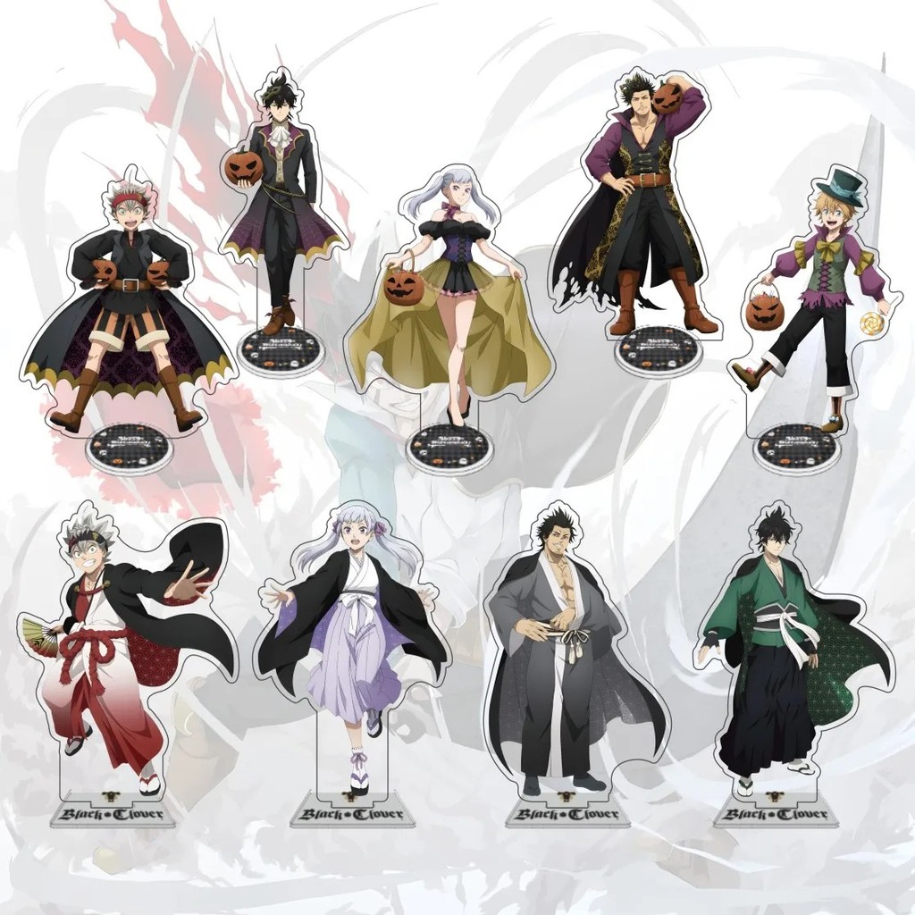 Standee Anime Black Clover Mô Hình Mica Acrylic Nhân Vật Asta Yuno Noelle Yami Phiên Bản Halloween T
