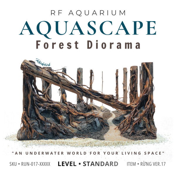Aquascape Rừng Ver.17 | Điểm Nhấn Nghệ Thuật Chế Tác Gỗ Lũa Thủ Công Cho Bể 20-40cm | RF Aquarium