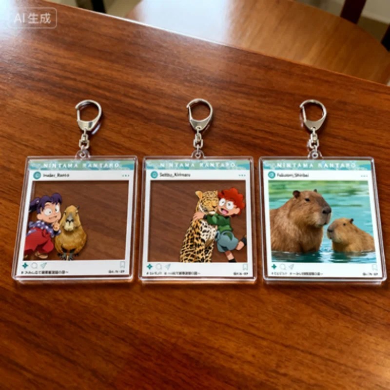 Móc khóa Ninja Loạn Thị Nintama Rantaro mica acrylic trong suốt khung ảnh Instagram anime Capybara d