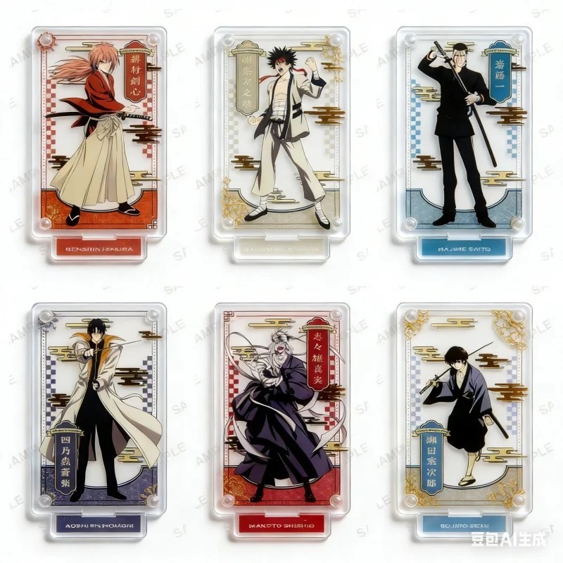 Standee Anime Lãng khách Kenshin Rurouni Kenshin mô hình nhân vật Kenshin Sanosuke Hajime trang trí 