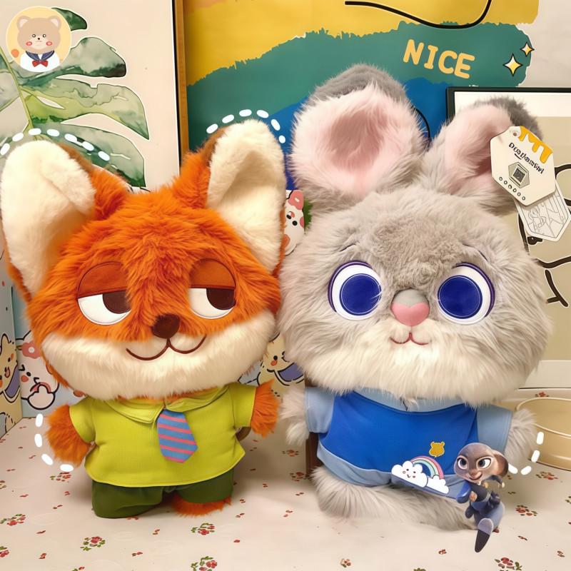 35CM Disney Zootopia Plushie Judy Nick Finnick Sang Trọng Búp Bê Đồ Chơi Bé Gái Tặng Cáo Sang Trọng 