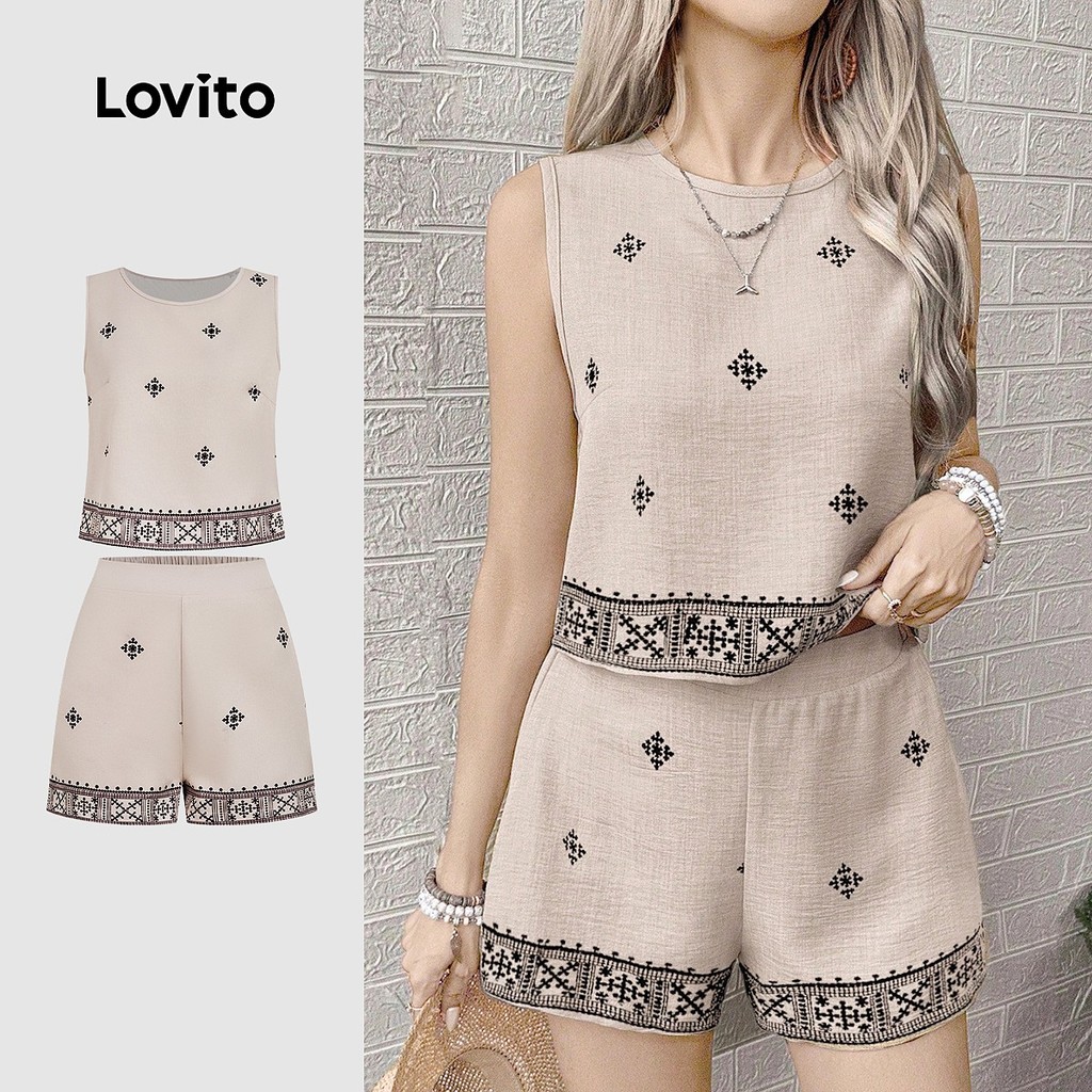 Lovito Áo Boho hoặc Quần Boho Mùa Xuân/Hè cho Phụ Nữ L164LD172