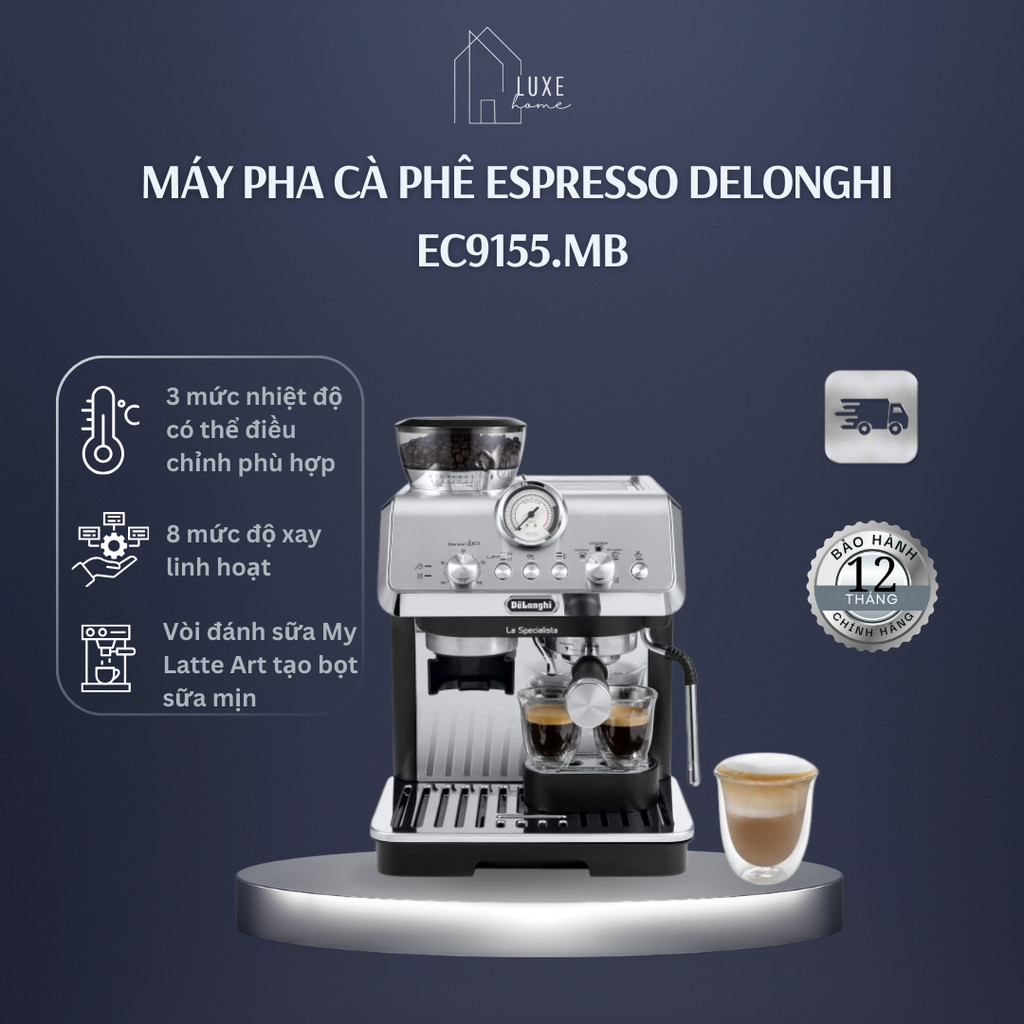 Máy pha cà phê espresso DeLonghi La Specialista Arte EC9155.MB - Bảo Hành 12 Tháng