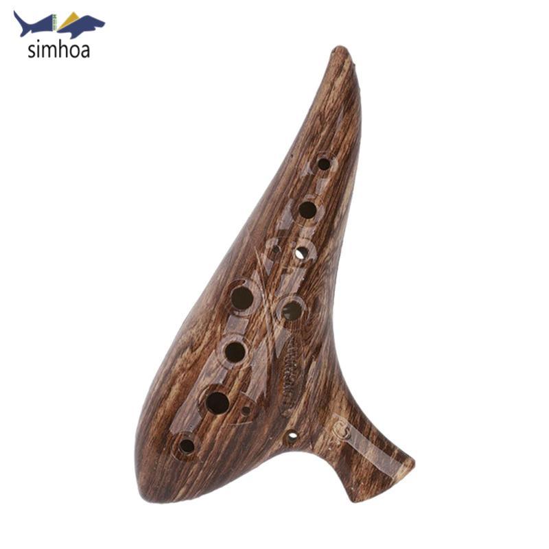 Simhoa Nhạc Cụ Mini Alto C Ocarina Thủ Công Nhựa Nhỏ 12 Lỗ Ocarina Phụ Kiện Chuyên Nghiệp Cho Âm Nhạ