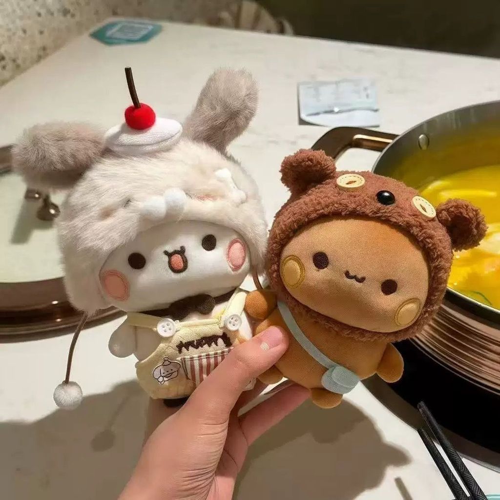 12cm Gấu Trúc Yier Búp Bê Bubu Dudu Cosplay Hello Kitty Sang Trọng Đồ Chơi 14 Phong Cách Mặc Mũ BUBU