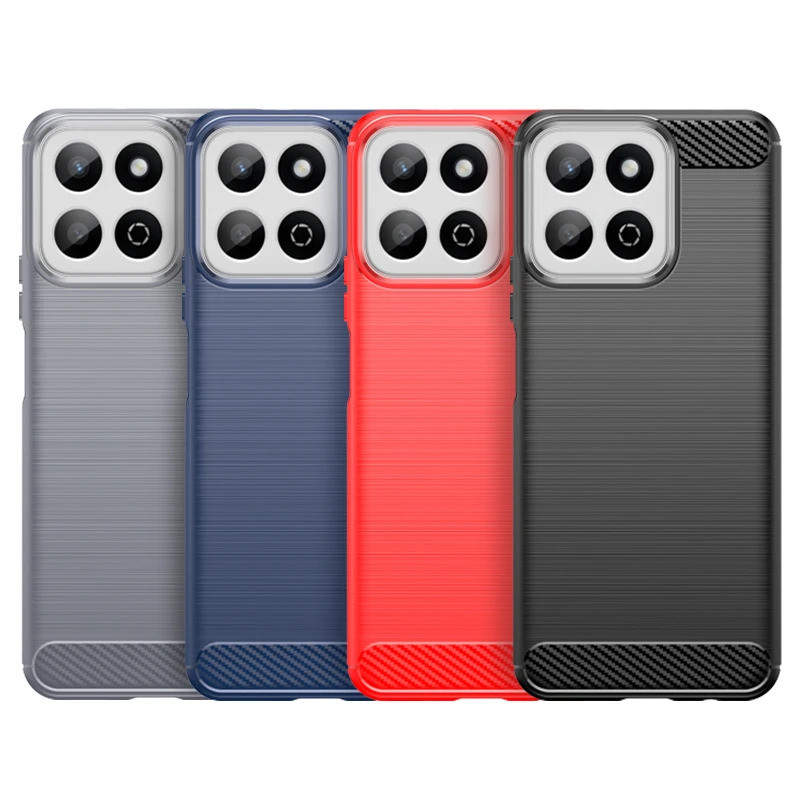 Dành Cho Honor X7C Ốp Lưng Honor X7C Capas Giáp Chống Sốc Điện Thoại Ốp Lưng Màu Mềm TPU Sợi Carbon 