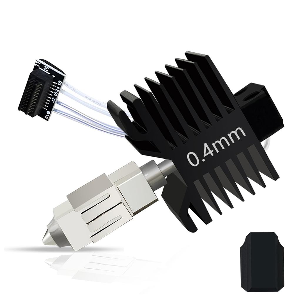 Nâng cấp 0.4MM P1S / P1P Hotend Hotend Đầu in toàn bộ Đầu phun thép cứng Máy đùn gốm nóng Hộp mực Ro