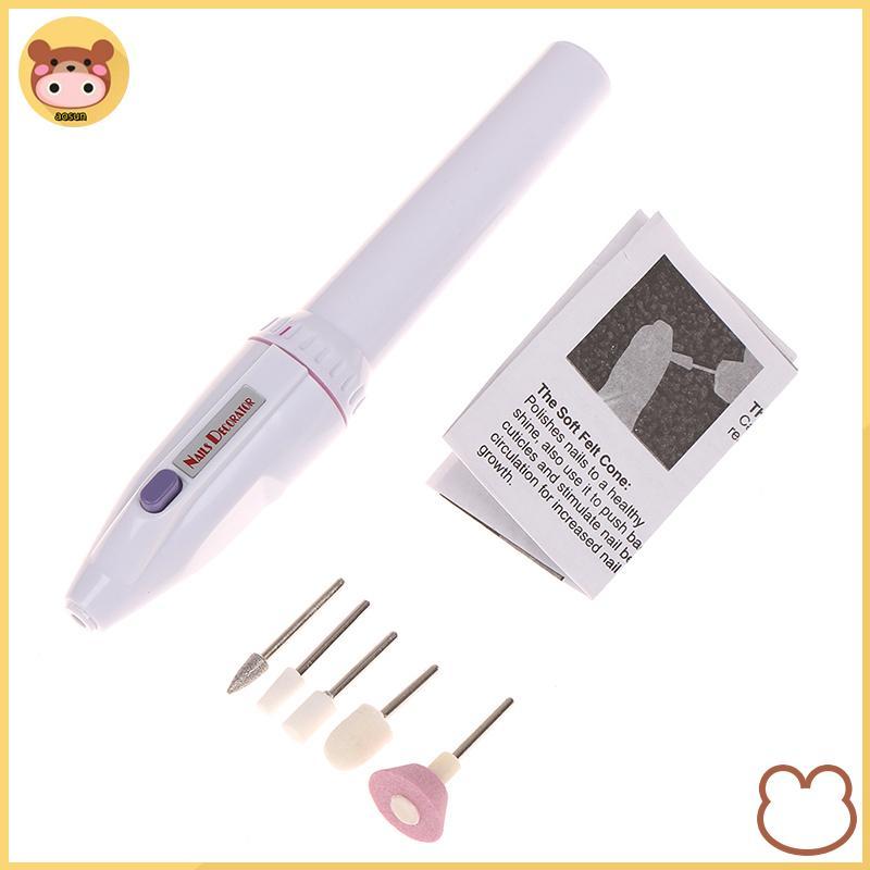 Aosun Nail art drill kit electric file buffer Bit acrylic portable salon machine set VN