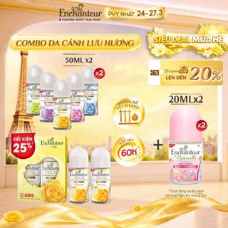 [SIÊU TIẾT KIỆM] Combo 2 Lăn khử mùi Enchanteur hương nước hoa Pháp tinh tế, không để lại vệt ố vàng 50ml