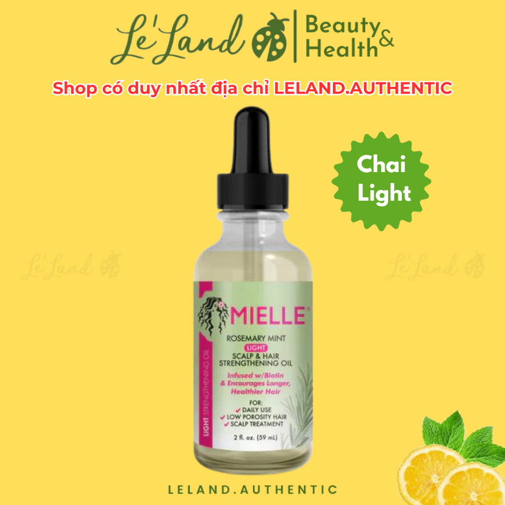 Dầu ủ tóc Mielle Rosemary Mint Light Scalp & Hair Strengthening Oil