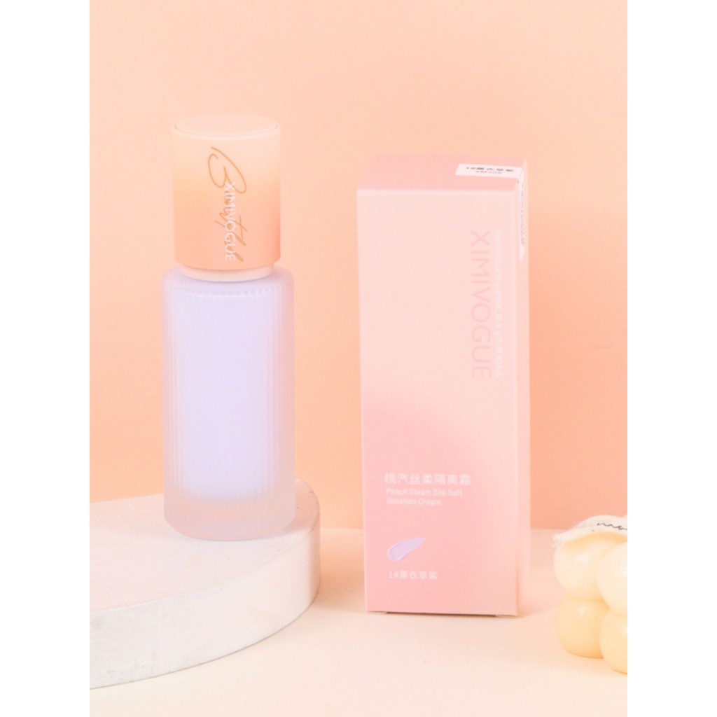 XIMIVOGUE XIMIVOGUE Eslite Peach Silk Soft Cream Lavender Purple Makeup Primer Brighter Concealer No