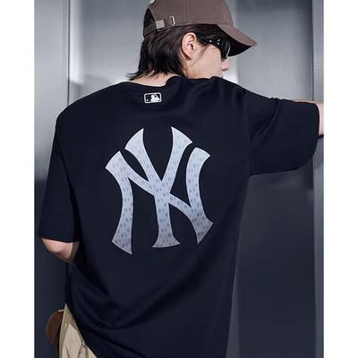 MLB - Áo thun unisex cổ tròn tay ngắn Monogram_3ATSM0863-50BKS