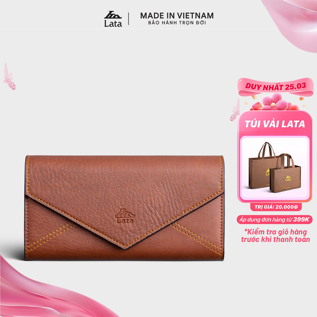 Ví Lata (Thời trang nữ kiểu cầm tay dáng dài - Ví da VN52)