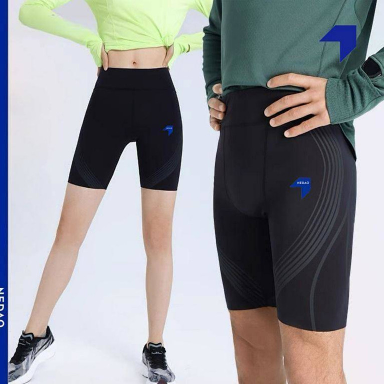 Compression Striped Marathon Half Elastic Compression Tights Running Sports Men's and Women's Croppe