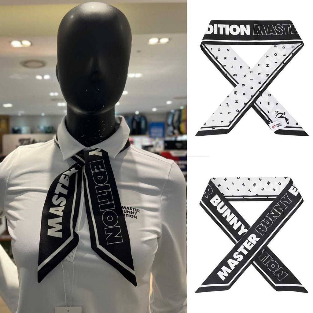 5SRF MAS***ION 25New Summer Golf Apparel for Women golf Silk scarf with logo print and twill texture