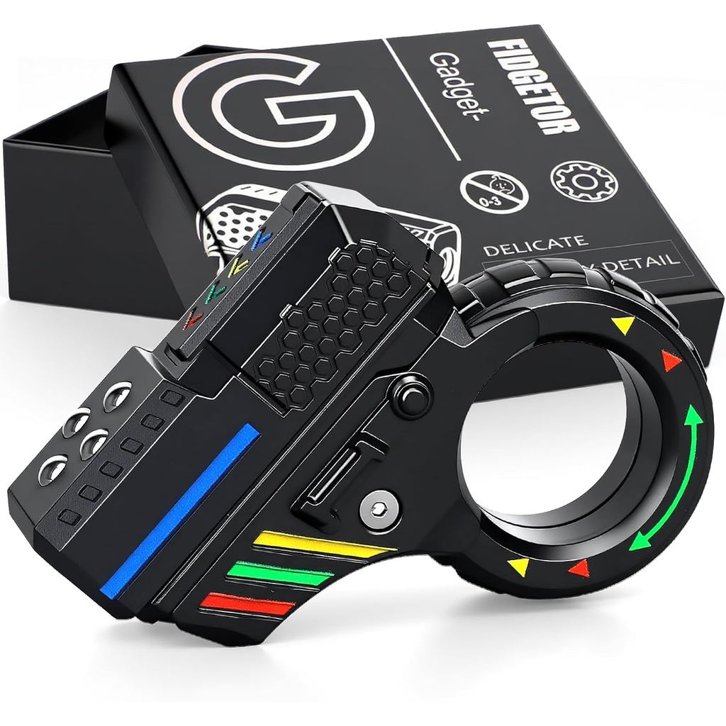 Đồ chơi trượt súng Fidget 3D, Miếng đệm vòng Fidget EDC, Con lăn tay cho trẻ em 8-12 tuổi, Fidgets S