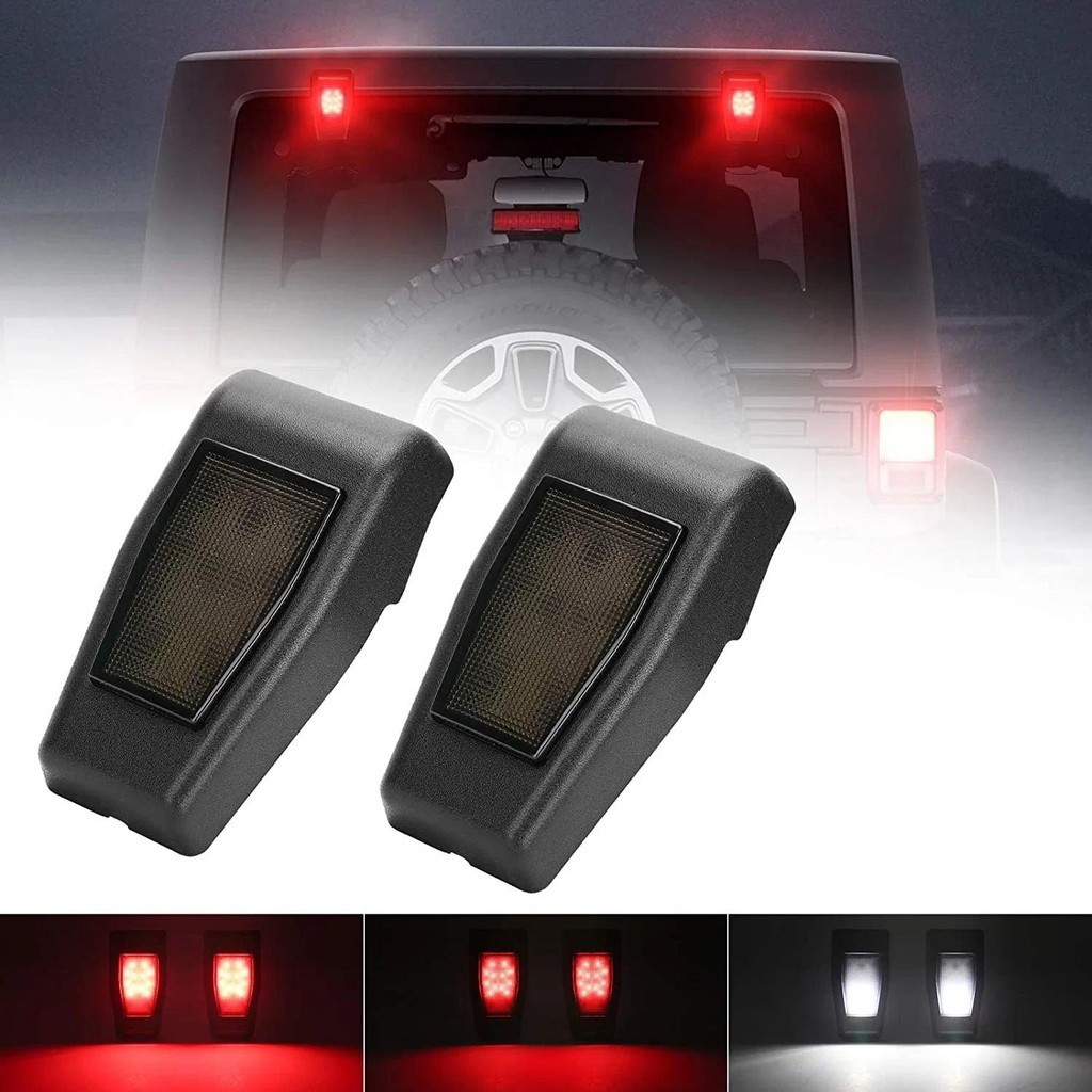 Xe Phía Sau Cửa Sổ Kính Bản Lề LED Có Đèn Phanh LED Chạy Ngược Cho Xe Jeep Wrangler JK 2007-2017 Đèn