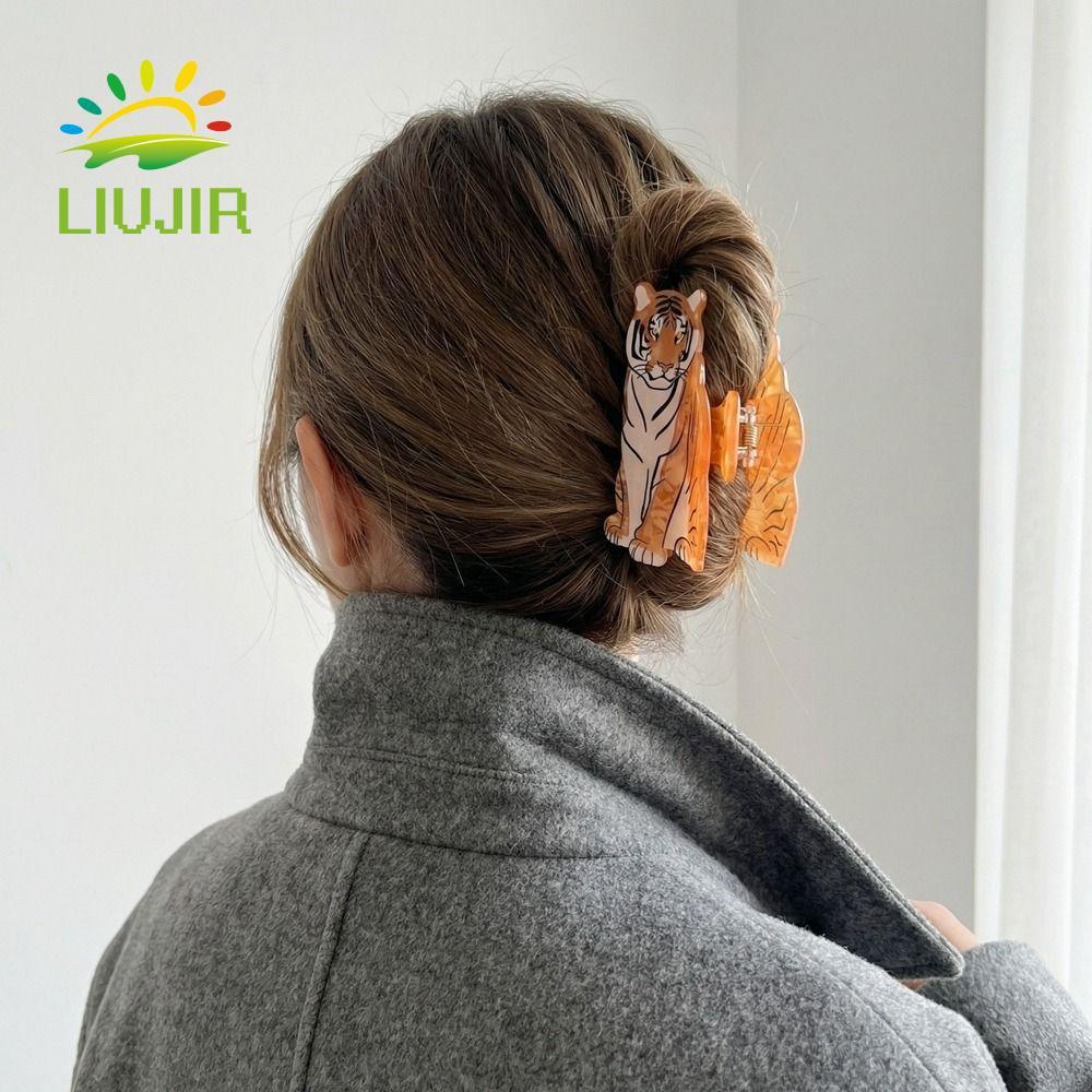Kẹp Tóc Hình Động Vật LIUJIR - Acrylic & PC, Phù Hợp Cho Bé Gái